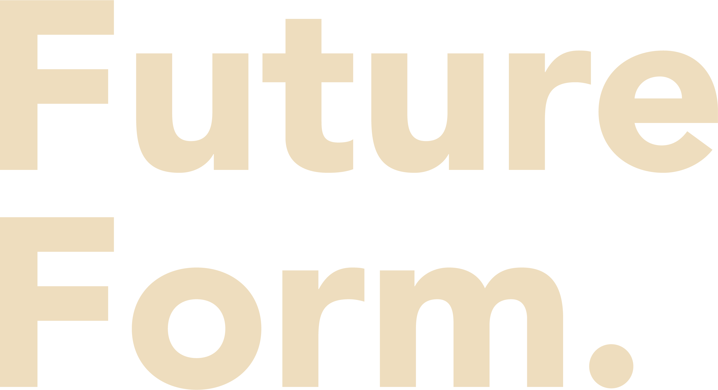 Future Form Logo - Cream large